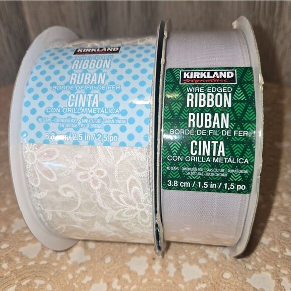 2 Kirkland Wire Edged Pattern with Ribbon 50 yrd x 1.5 new - Picture 9 of 14